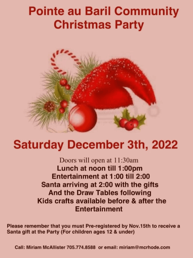Pointe au Baril Community Christmas Party